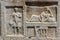 Sarcophagus detail at Paros. Cyclades Islands Greece.