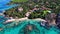 Sardegna island best beaches of Costa Smeralda. aerial video.  Italy