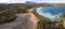 Sardegna island best beaches near san Teodoro. aerial panoramic view