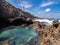 Sardina del Norte lighthouse and pools surrounding in the western coast of Grand Canary island, Canary Islands, Spain