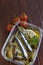 Sardines carpaccio with Mediterranean herbs