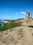 Sardinia. Arbus. Panorama with the Spanish coastal Watchtower of Flumentorgiu, near Torre dei Corsari beach and Dunes of Pistis