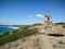 Sardinia. Arbus. Panorama with the Spanish coastal Watchtower of Flumentorgiu, on the Torre dei Corsari beach and dunes of Pistis