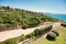 Sardinia. Capo Testa. Italy. Road to Sea. Stones on the Hill.