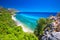 Sardinia coastline near Cala Fuili beach located just up the coast from Cala Gonone, Sardinia, Italy