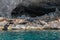 Sardinia Coastline: Rock with Big Hole near Sea, Italy