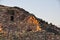 Sardinia. Gonnesa. Archaeological area of Seruci. Nuraghe Seruci. Detail of megalithic wall