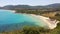 Sardinia. Italy. Cala Monte Turno Beach. Aerial View