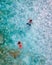 Sardinia Orosei coast Italy, people snorkling in the crystal clear ocean of Sardinia Italy