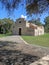 Sardinia. Sardara. Country church of Santa Maria de Is Acquas, 11th - 12th century AD, Romanesque-style