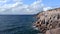 Sardinia. Southwestern coast. Capo Altano. The great volcanic cliff of Portoscuso