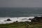 Sardinia. Southwestern coast.  Portoscuso. Storm on the Canale di San Pietro.