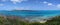 Sardinian landscape of La Pelosa beach in a sunny day