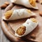 Sardinian traditional cookie on the wooden table