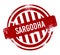 Sargodha - Red grunge button, stamp