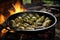 A sarma dish making a sarma dish.