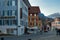 Sarnen, Switzerland - April 20th 2021: Historic centre in the village.