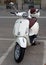 Sarnico, ITALY - August 7, 2019: ISEO Lake. WESPA moped parked on the road