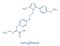 Saroglitazar diabetes drug molecule dual PPAR agonist. Skeletal formula.