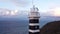 sarpincik lighthouse drone shooting blue sea