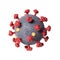 SARS-CoV-2 coronavirus closeup isolated