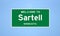 Sartell, Minnesota city limit sign. Town sign from the USA.