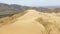 Sarykum is the largest sand dune in Europe. Dagestan nature reserve. Drone view