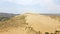 Sarykum is the largest sand dune in Europe. Dagestan nature reserve. Drone view