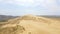 Sarykum is the largest sand dune in Europe. Dagestan nature reserve. Drone view