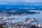 Sasebo downtown skyline at night, Nagasaki, Kyushu