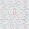 Sashiko. Abstract seamless pattern. Sakura flower.
