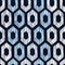 Sashiko seamless indigo dye pattern with traditional white Japanese embroidery