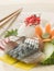 Sashimi of Mackerel with Pickled Daikon Salad and