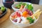 Sashimi Rice Bowl Chirashi Don Japanese food