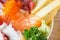 Sashimi Rice Bowl Chirashi Don Japanese food