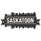 Saskatoon Canada North America Icon Vector Art Design Skyline Flat City Silhouette Editable Template