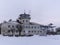 SASOVO, RUSSIA - FEBRUARY 09, 2018: Airplane yak-18 on a pedestal at the airport on February 09, 2018 in Moscow, Russia