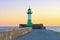 Sassnitz, lighthouse in the evening