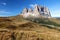 Sassolungo, Val Gardena, Dolomites, Italy. The Sassolungo alp st