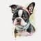 Sassy and Stylish: Boston Terrier Headbands and Bandanas That Reflect Your Dog\\\'s Personality AI Generated
