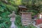 Sasuke Inari jinja. Small Inari statues at upper shrine. Kamakura, Japan