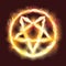 Satanic fire pentagram, vector