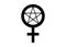 The Satanic Temple icon. Wiccan Symbol Pentagram. Vector illustration isolated