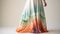 Satara Kimura Evening Gown: Exquisite Maxi Skirt With Isolated Landscapes