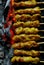 Satay; meat on thin bamboo sticks