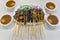 Satay with Pineapple Peanut Sauce Gravy