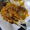 Satay typical food from west sumatra indonesia which is very good to eat at night