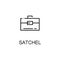 Satchel line icon