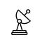 Satelite antenna glyph icon vector on white background.