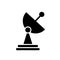 Satelite antenna glyph icon vector on white background.